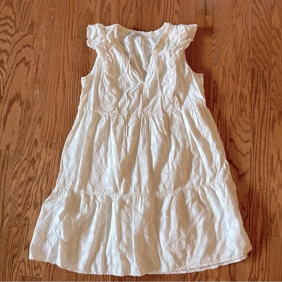 LOFT // Ivory & gold dress